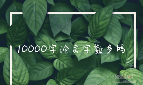 10000字论文字数多吗